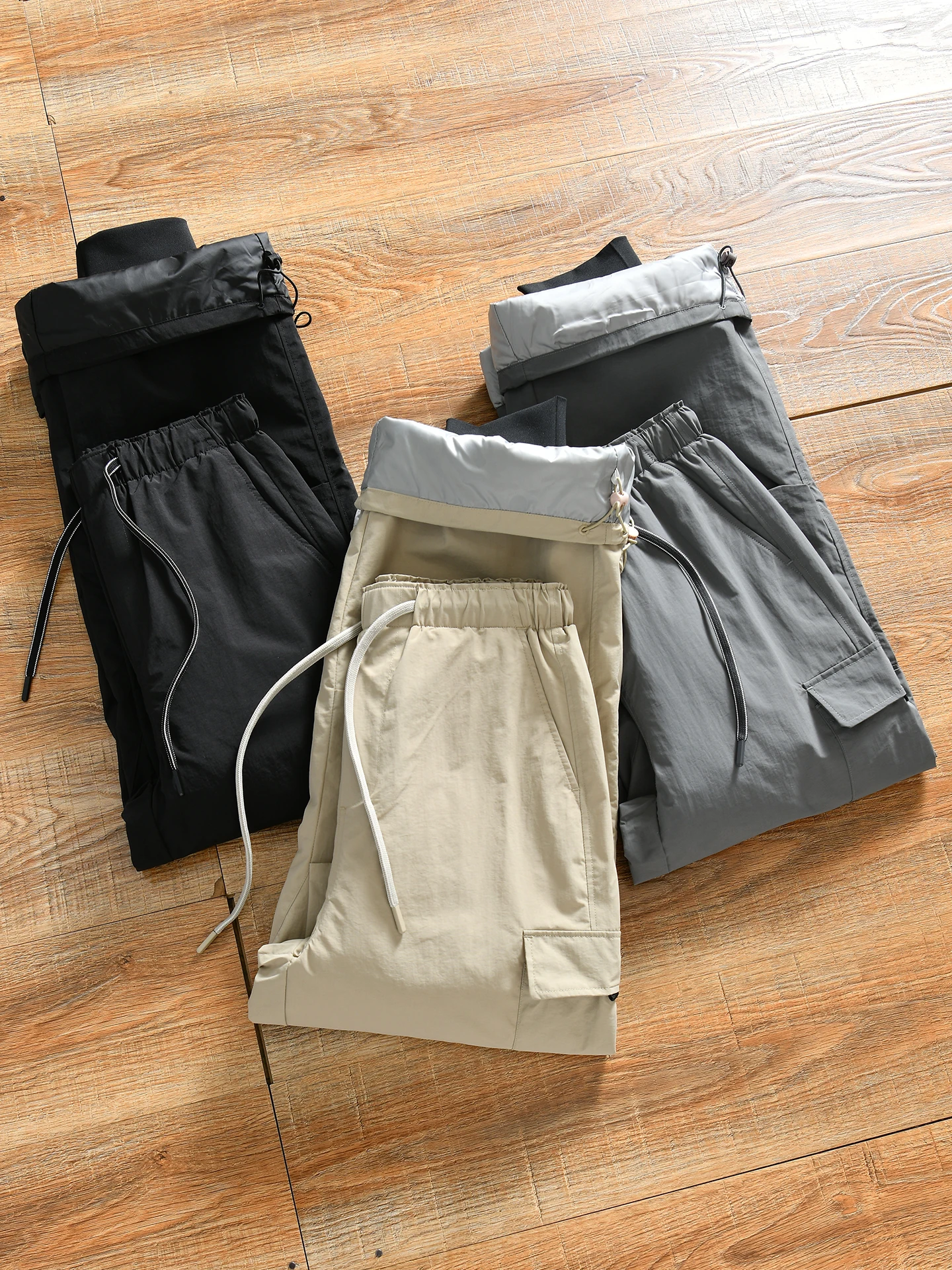 Warm Duck down Winter Outdoor Leisure Skiing Workwear Trousers Trendy Men's Workwear Long Pants Fashionable Urban Style