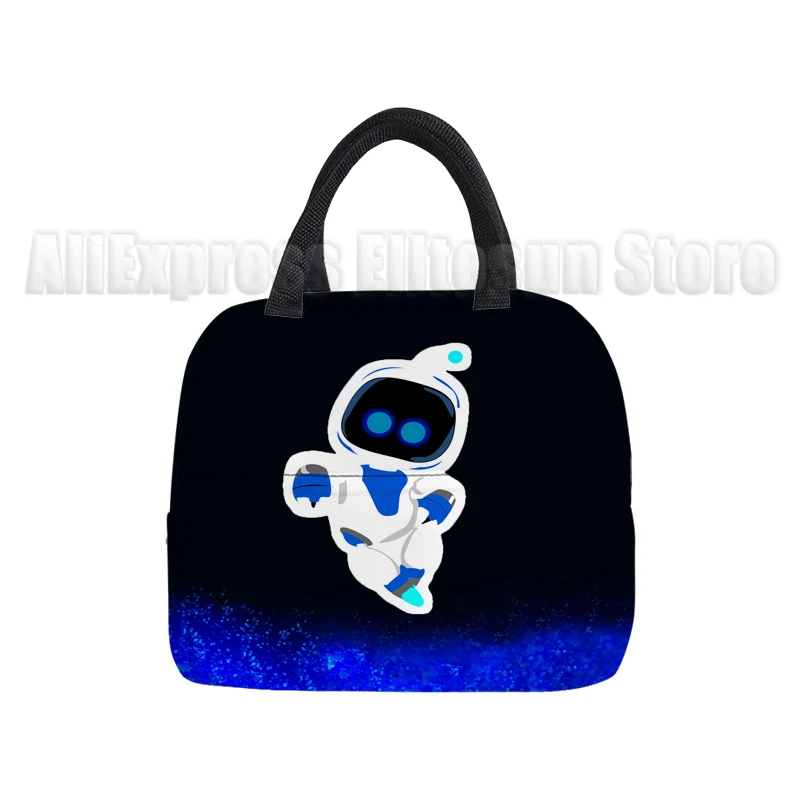 Astro bot isolado almoço saco astronauta crianças saco térmico saco de gelo portátil tote recipiente de alimentos sacos de piquenique