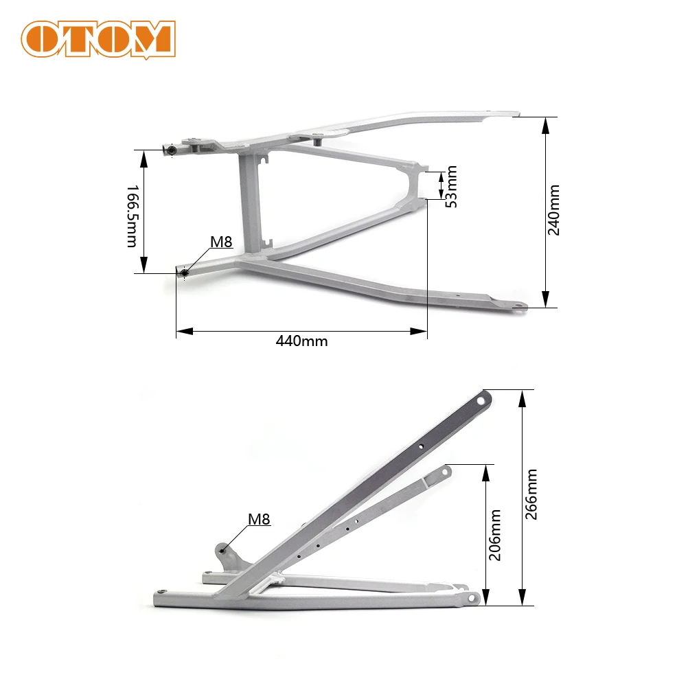 OTOM Motocross Subframe Rear Seat Stay Support Reinforced Carrier Tray Bracket Tailstock Assembly For KTM SX SXF XCF XC 125 250