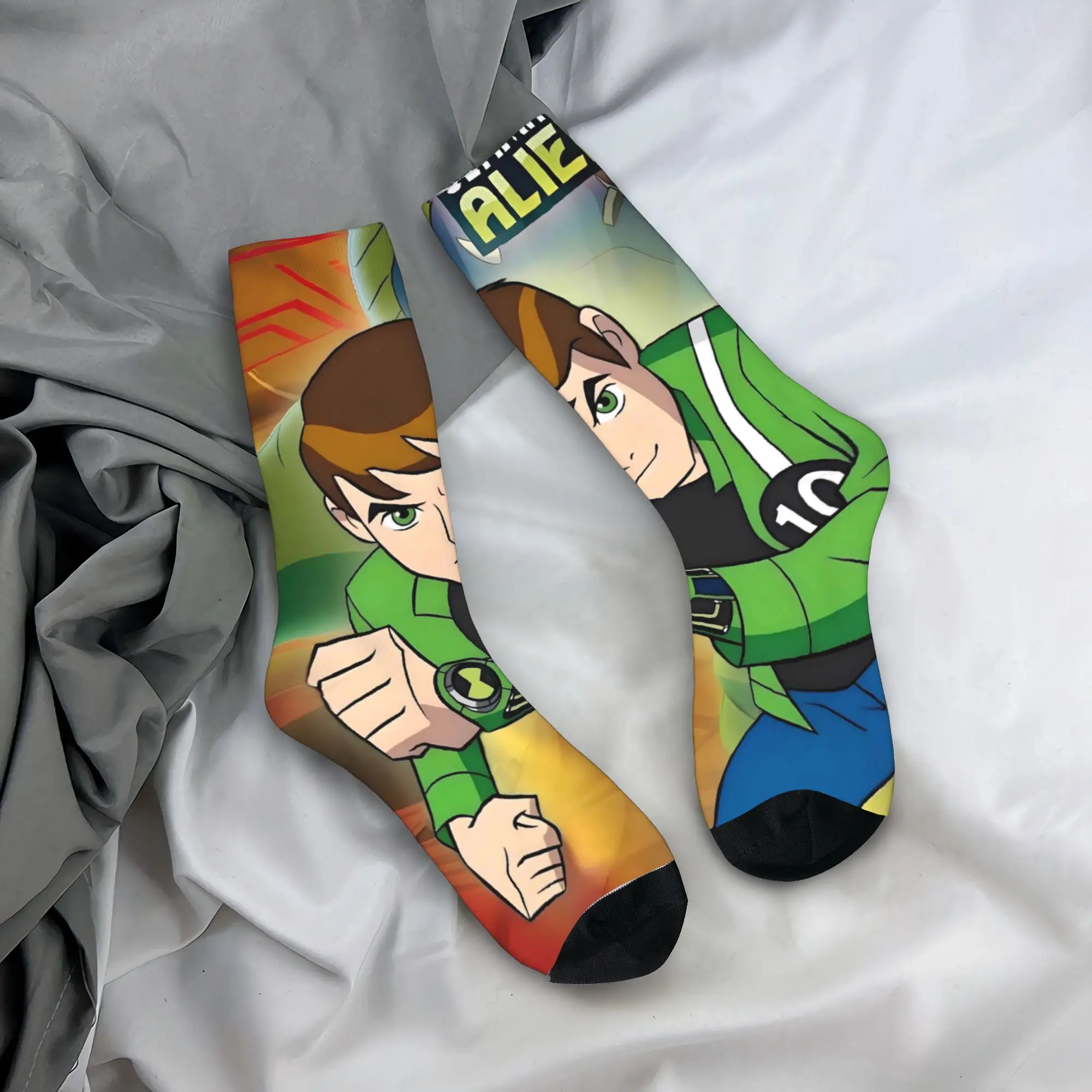 Носки для пар Ben 10, Omnitrix (1)-Bayingimg, противоскользящие дышащие носки, зимние модные дизайнерские носки для скалолазания
