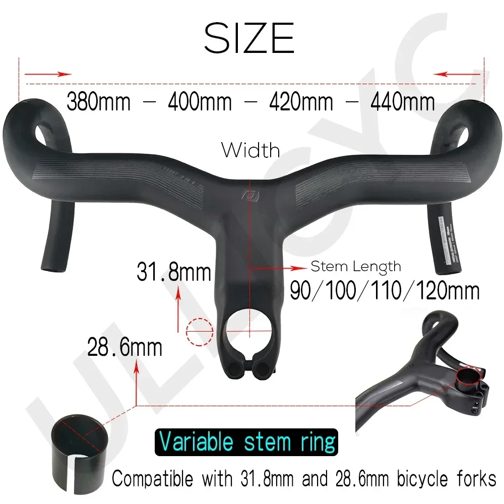 Syncros Creston Road Bike Carbon Handlebar Internal Wiring Integration Carbon Fiber Bike Handle 31.8mm Road Bike Accessories