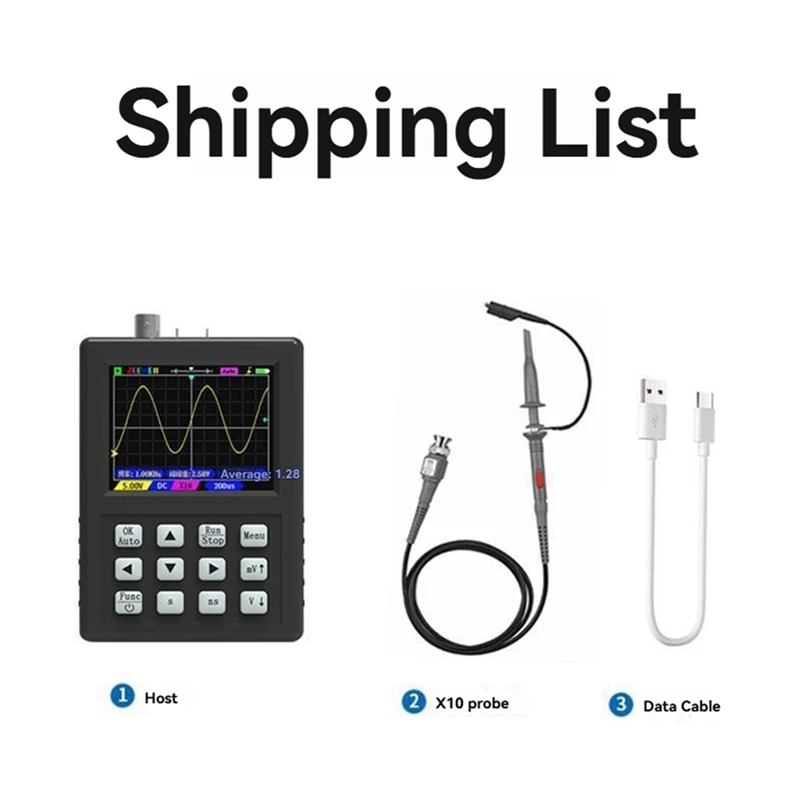 DSO1C81 2.8 นิ้วHandheld Digital Oscilloscope 80Mแบนด์วิดท์Oscilloscope 250Mสัญญาณ 2 In 1 Oscillometer