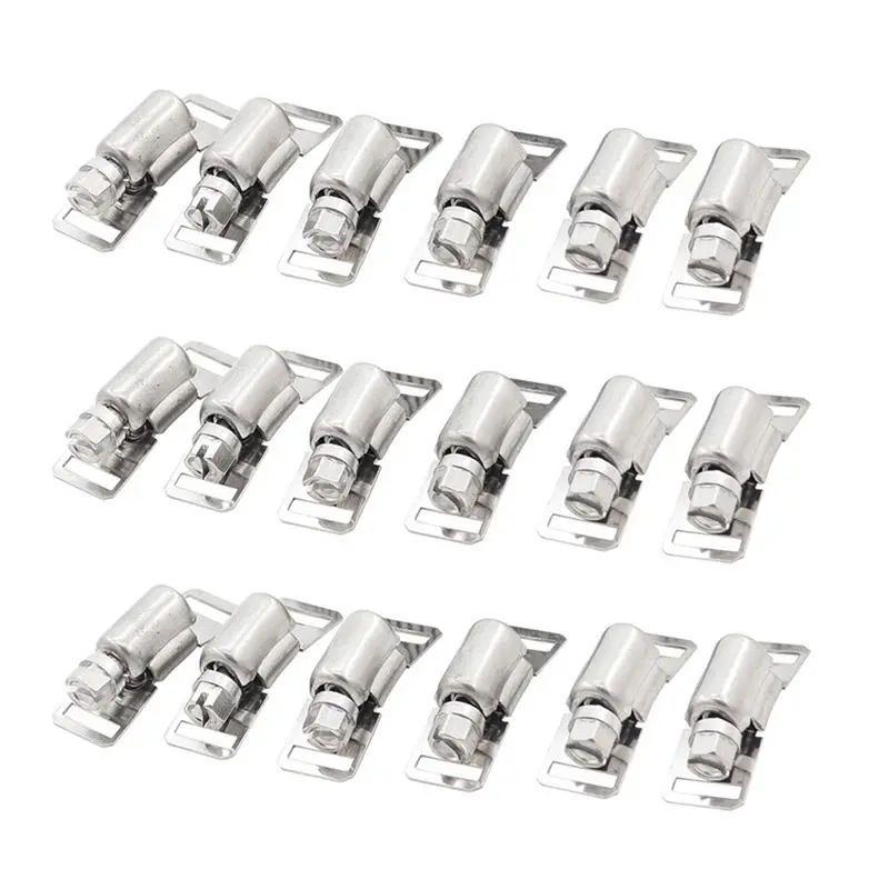 A64Z!! Reuse Clamps Hose Fasteners Stainless Steel Worm Clamp Fasteners 304 Clamps Head Buckle for Adjustable Pipe Hose Clamp