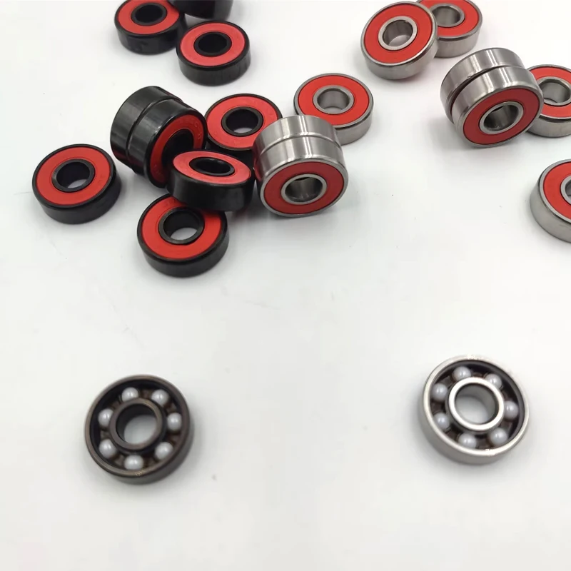 10pcs 608RS Ceramic Ball Inline Roller Skate Wheel Bearing Anti-rust Skateboard Wheel Bearing 608 RS 8x22x7mm Shaft