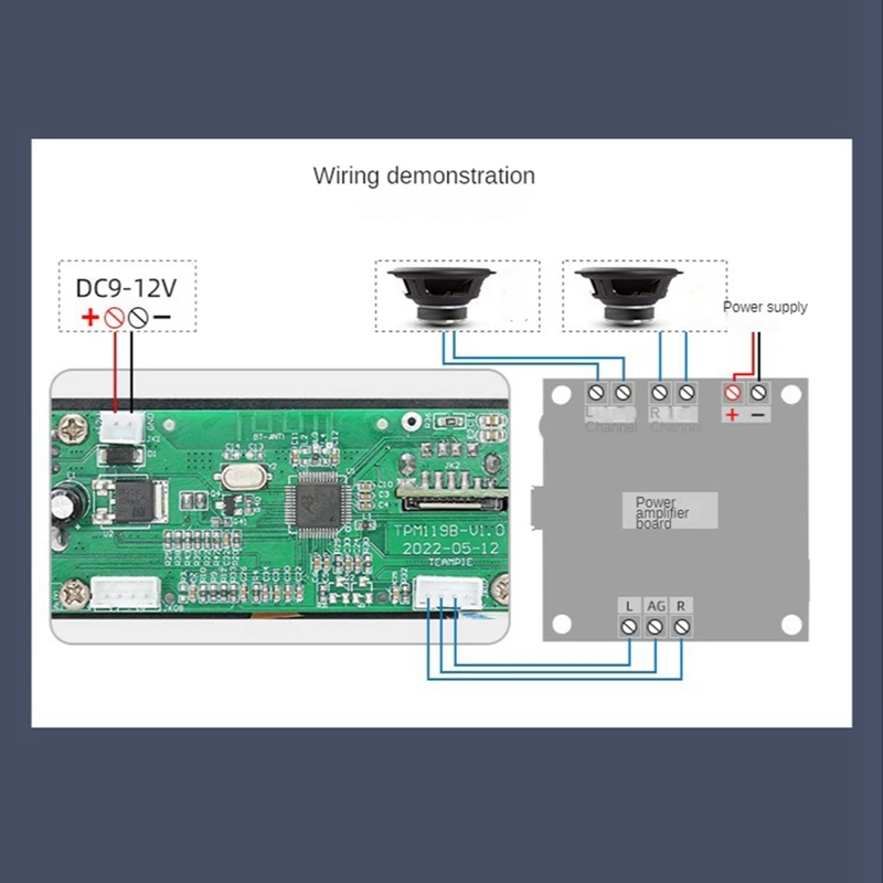 Digital Audio Player Music Player Decoder Board 128X64 DOTS LCD USB SD BT FM Music Player Module TPM119B