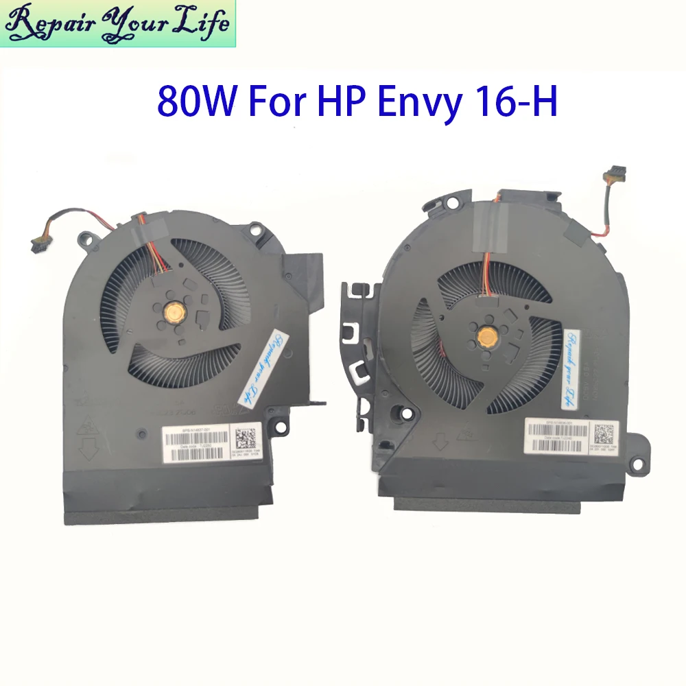 Notebook Cooler CPU GPU Cooling Fan For HP ENVY 16-H 16-H0000 16-H1053DX TPN-C159 N14836 N14837-001 ND85C23-21J06 ND85C22-21J04
