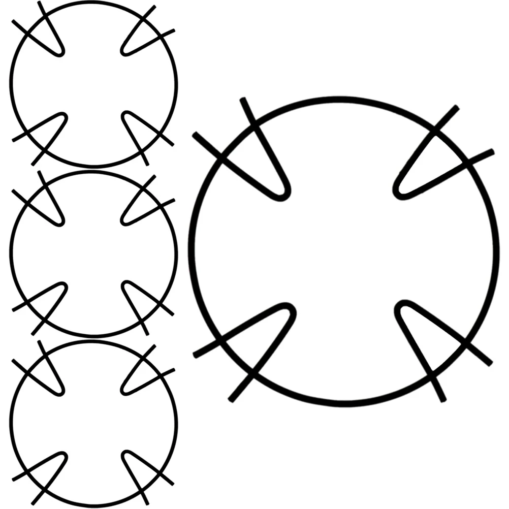 

4pcs Non-Slip For Heavy Duty Iron Pot Rack Round Wok Stand Gas Stove Accessories Sturdy Pot Ring Gas Cooker Stove Top Protector