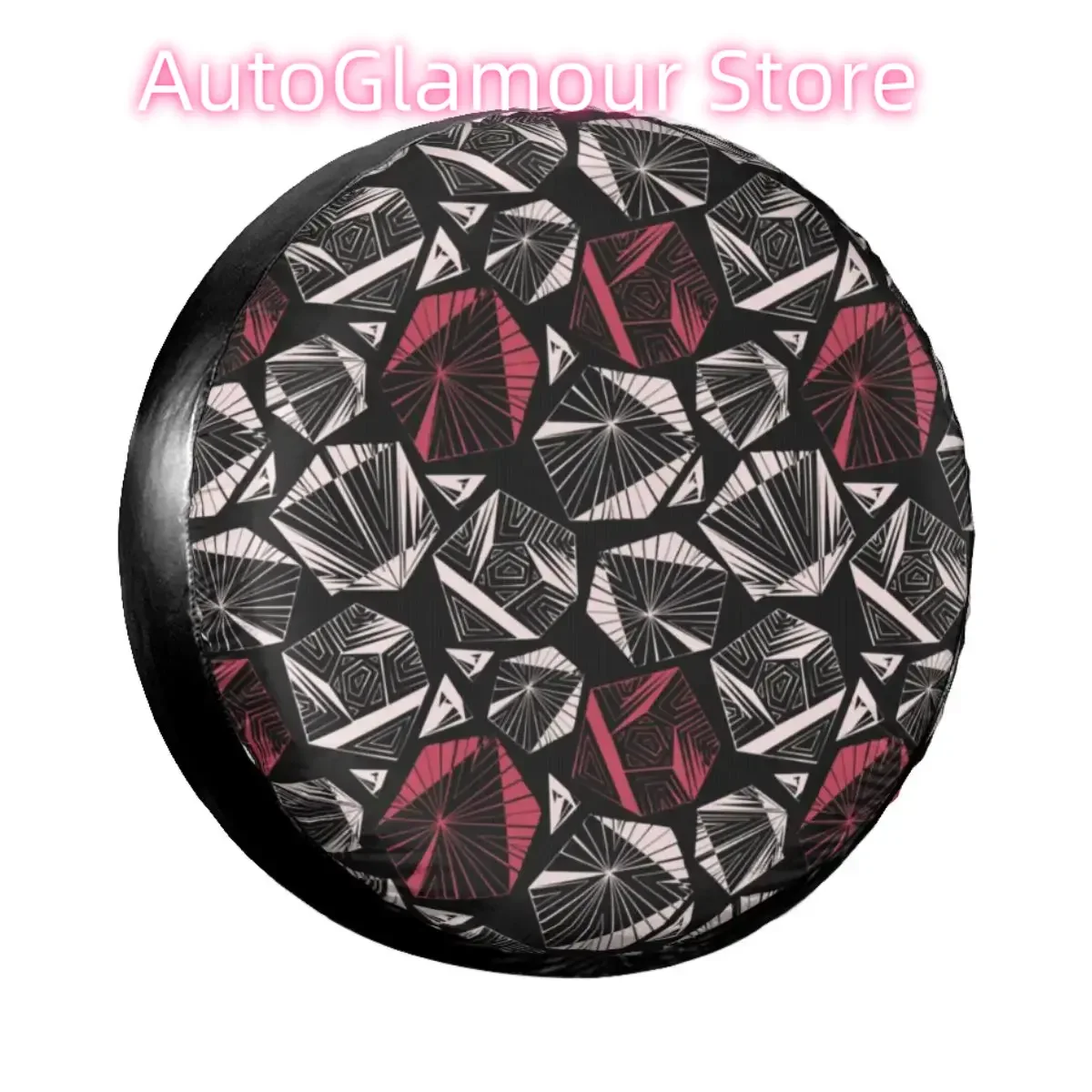 غطاء إطار احتياطي فني تجريدي مخصص لميتسوبيشي باجيرو المثلثات الحديثة واقيات عجلة السيارة 14 "15" 16 "17" بوصة