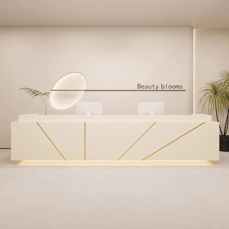 

Minimalist Aesthetic Reception Desks Modern Shelves Restaurant Shop Reception Desks Salon Unique Comptoire Accueil Furniture