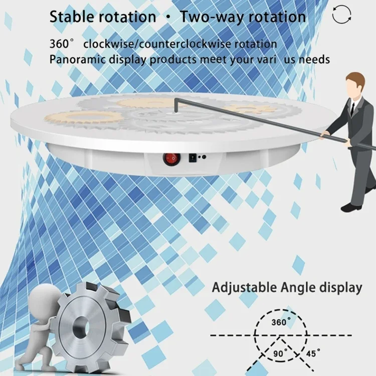 Giradischi con Display per giradischi grande espositore rotante elettrico da 60cm puntelli carico per giradischi: 100kg