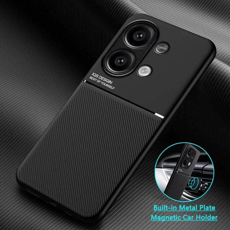 For Xiaomi Redmi Note 13 4G 2023 Case Magnetic Holder Phone Cases For Redmi NOTE 13 Note13 4G Soft Silicone Bumper Back Cover