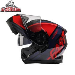 Fioletowa osobowość Pełna twarz Flip Up Kask motocyklowy DOT Zatwierdzony przez ECE Motocykl Podwójny obiektyw Otwarta twarz Casque Casco Moto Capacete