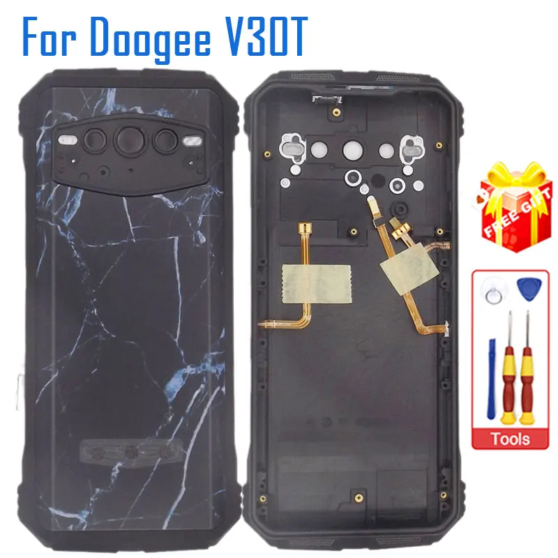 

New Original DOOGEE V30T Battery Cover Back Cover With Receiver Fingerprint Power Volume Button Side FPC For DOOGEE V30T Phone