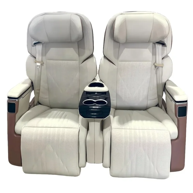Custom Modified 2 Seat Car Seat With Central Armrest Box for Bus Camper Van