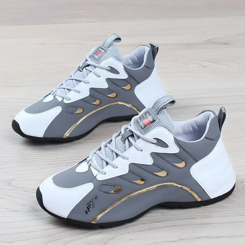 Leisure Lace Up Lightweight Vulcanize Shoes for Men Chunky Running Walking Breathable Sneakers Man Spring Autumn Sports Elegant