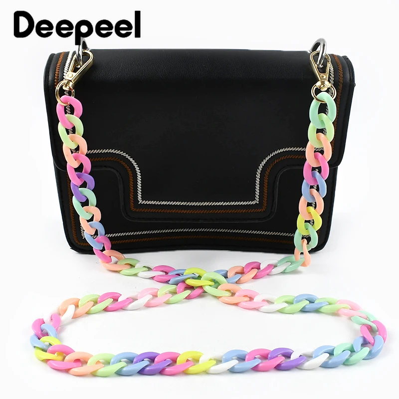 1Pc Deepeel 30/90/120cm Color Acrylic Bags Chain Women\'s Crossbody Handbag Shoulder Bag Strap Plastic Phone DIY Pendant Chains
