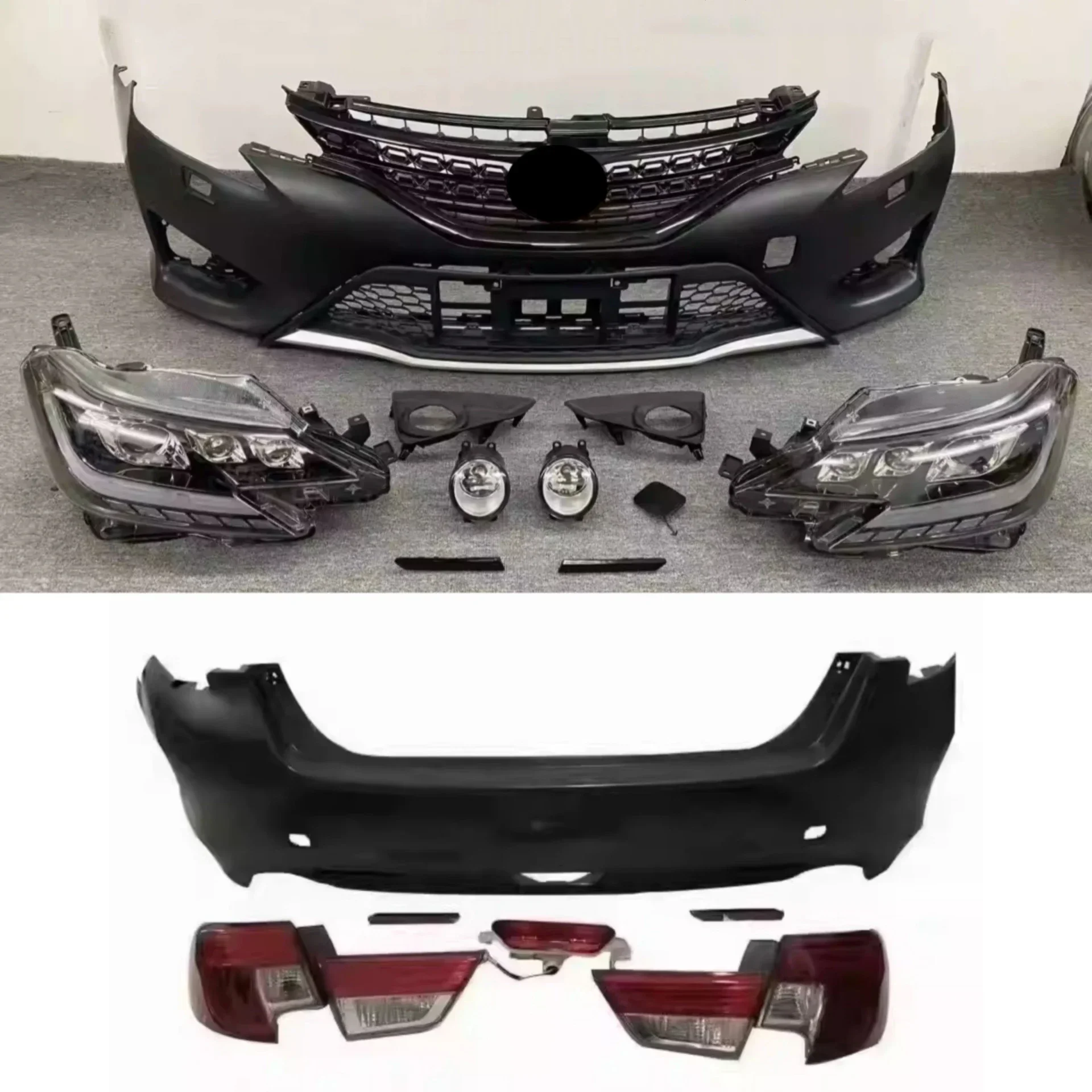 Front Rear Bumper Headlight Taillight Assembly for Toyota Reiz 2010-2012 Modified New Style Body Kit Auto Accessories