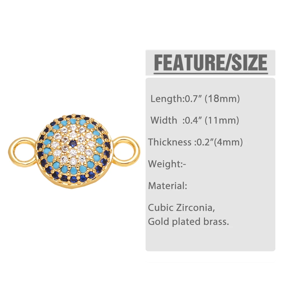 OCESRIO White Crystal enamel Heart Knot Charms for Bracelet Copper Gold Plated CZ Virgin Mary accesorios de joyería chma290