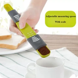 Adjustable Kitchen Scales Measure Cup Double End Eight Stalls Measuring Spoon For Salt Soup Coffee Tea Powder Kitchen Gadgets