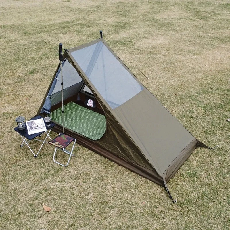 

Airy Mesh Tent 1 Person Ultralight Tent Quick Setup Backpacking Shelter Breathable Mosquito Proof for Camping and Trekking