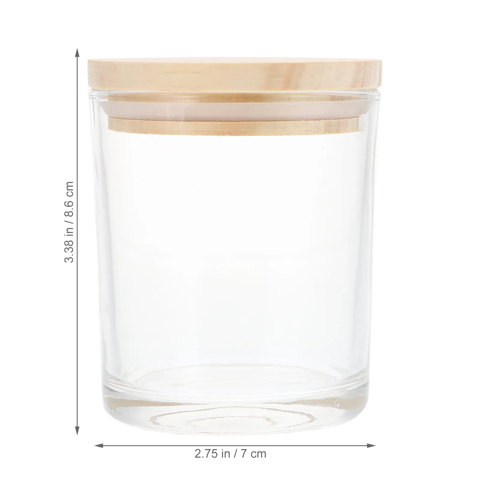 Empty Glass Jar with Wooden Lid for DIY Soy Candles Creams Ointments Balms Samples Tea Beads Airtight Storage Glass