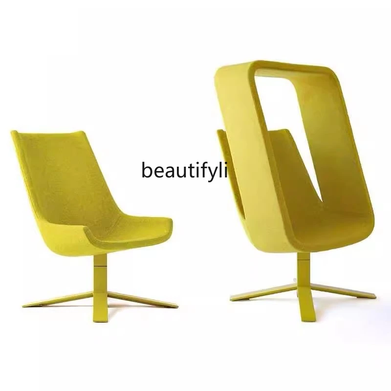 Skylight leisure chair Nordic personality creative special-shaped semi-closed hollow chair open back chair