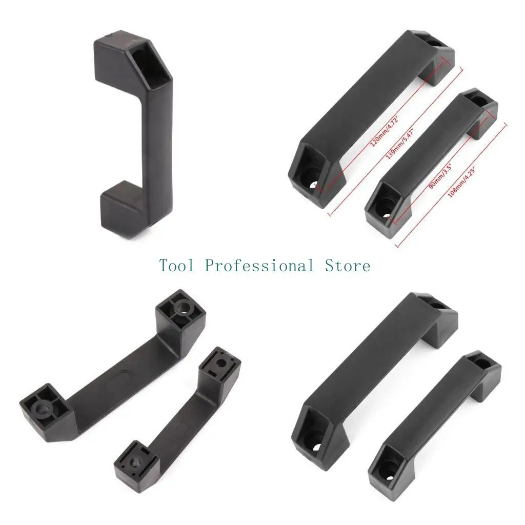 

57QF Black Door Handle for 2020 Series Aluminum Extrusion Profile with Slot 6mm