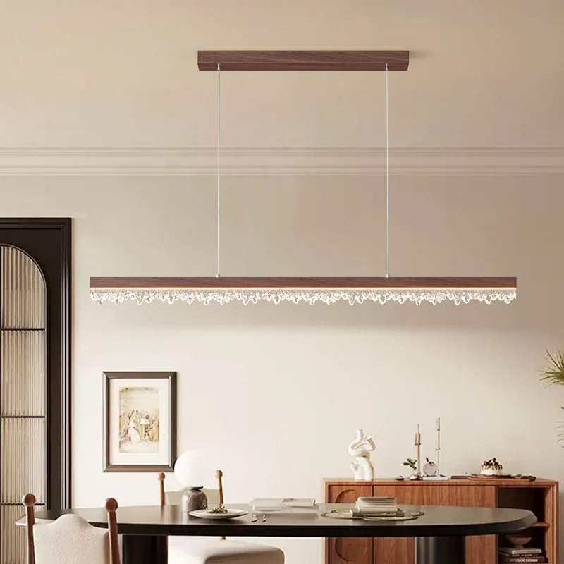 

Nordic LED Long Strip Dining Room Pendant Lights Modern Bar Counter Study Tea Room Office Pendant Lamps Minimalist Home Fixtures