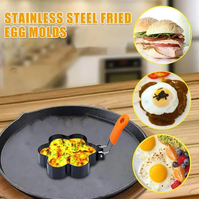 Egg Rings For Frying Eggs Irregular Shape Fried Egg Rings Portable Grill Accessories Egg Pancake Mold For Camping Indoor