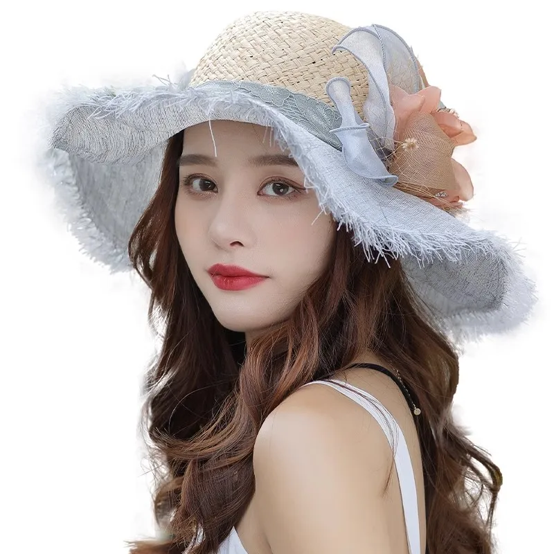 Sombrero protector solar para mujer para cubrir la cara, sombrero de paja versátil japonés, sombrilla de verano para mujer para viajar, sombrero para el sol f, 2023