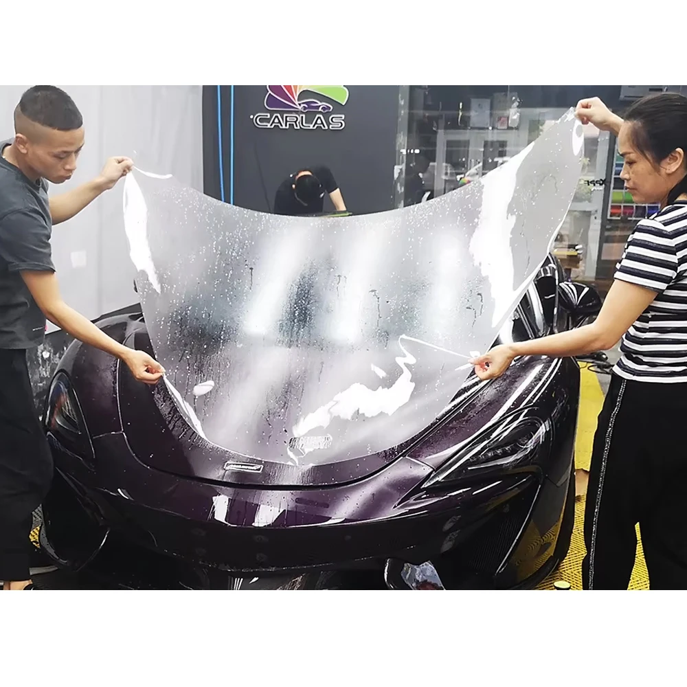 

CARLAS 7,5 мил ТПУ PPF рулон автомобильная пленка наклейки самовосстанавливающаяся антижелтение против царапин защитная пленка для автомобильной краски