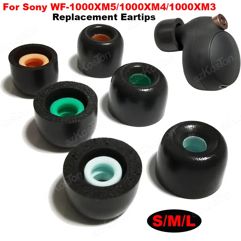 Für Sony WF-1000XM5/1000XM4/1000XM3 Ersatz-Ohrstöpsel, Ohrhörer-Kappenabdeckungen, geräuschreduzierende, rutschfeste Memory-Schaum-Ohrstöpsel, Ohrpolster