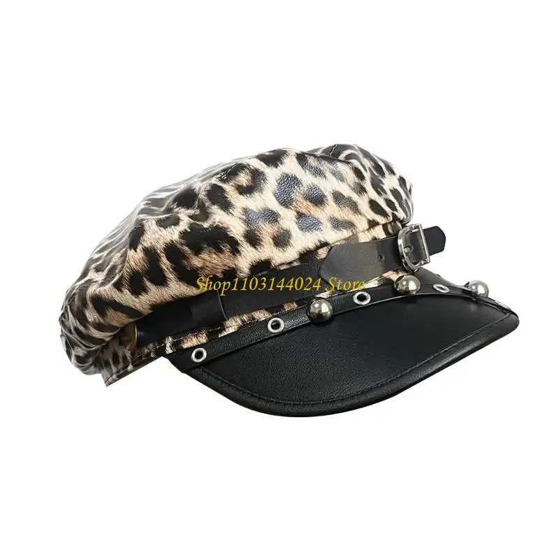 n5ke-cappello-con-borchie-con-stampa-leopardati-fibbie-cappello-alla-da-donna-elegante-cappello-ottagonale-per-donne-alla