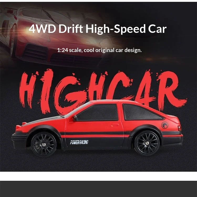 

1:24 RC 4WD High Speed AE86 Drift Car 2.4G Remote Control Electric Racing Toy with Realistic Simulation for Boys Adults