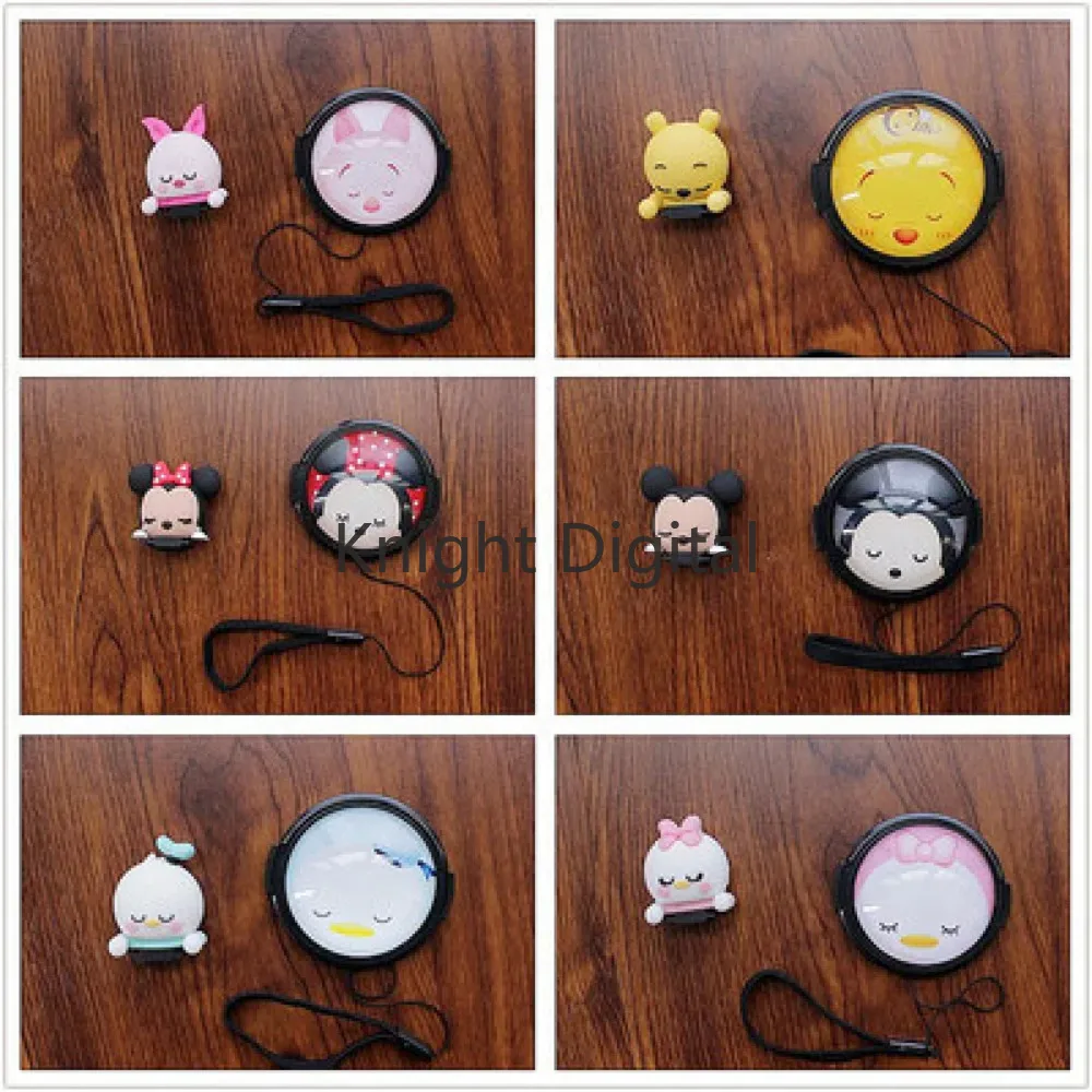 Voor Canom Eos M6 M50 Ii M100 M200 Eosm3 M5 M10 15-45Mm Spiegelloze Mooie 3d Cartoon Varkenscamera 49Mm Lenskap Flitsschoen Hoes