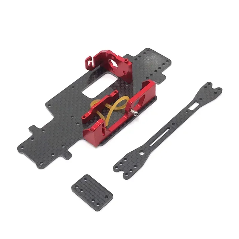 WLtoys 1/28 284131 K969 K979 K989 K999 P929 P939 RC ricambi auto modifica aggiornamento metallo supporto motore pavimento in fibra di carbonio