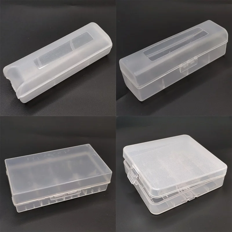 1pc pp fosco branco 18650 caixa de armazenamento de bateria para seção única pontiaguda estendida, cabeça plana única, seção dupla ou 4 peças