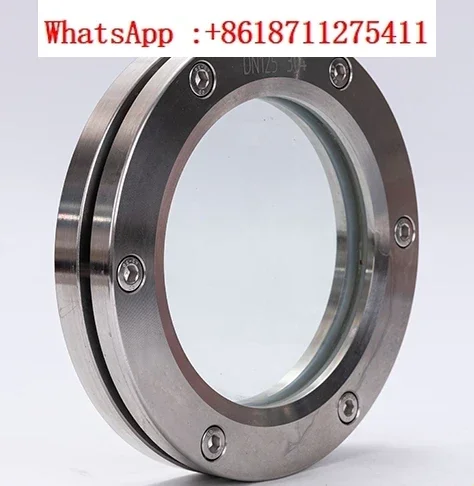 

Carbon steel 4-way flange glass sight glass carbon steel through water flow indicator cross-pass window sight cup