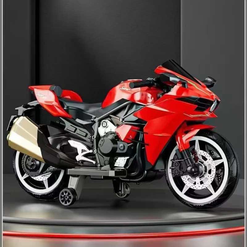 Anti-Slip Electric Toy Motorbike - 2-10Y Charging Ride-On Car with Durable Wheels & Realistic Engine Sound Effects electric car