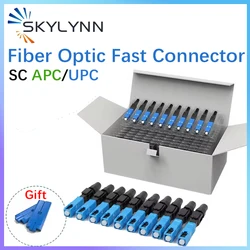 SC APC/UPC Quick Field Assembly FTTH ฝังไฟเบอร์ออปติก Quick Connector SC APC SM Fiber SC UPC Cold Connector คุณภาพสูง