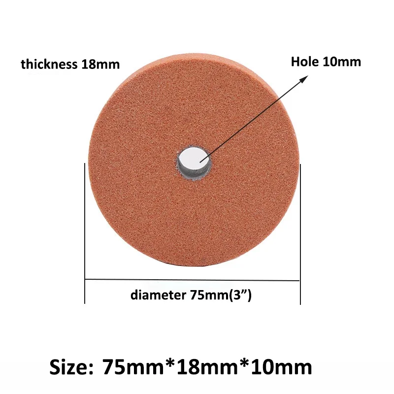 1 pz 3 "75mm mola tampone per lucidatura disco abrasivo abrasivo 6mm/8mm albero con gambo per smerigliatrice metallica Dremel utensili rotanti