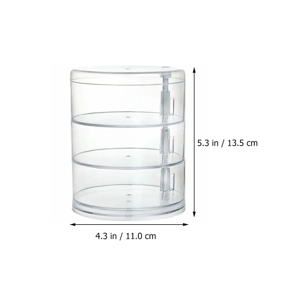 1Pcs Multi-Schicht Rotierenden Schmuck Lagerung Box Transparent Desktop Kosmetik Organizer Schmuck Vitrine Praktische Lagerung