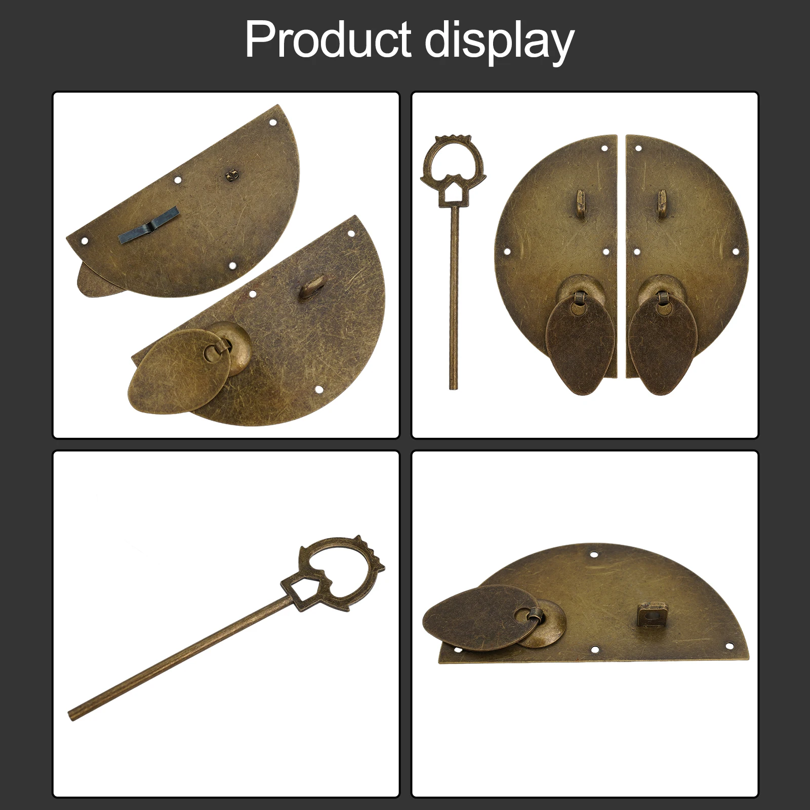 

Ретро китайский стиль дверная мебельная фурнитура овальная подвеска для легкого открытия аутентичный древний китайский замок вариант