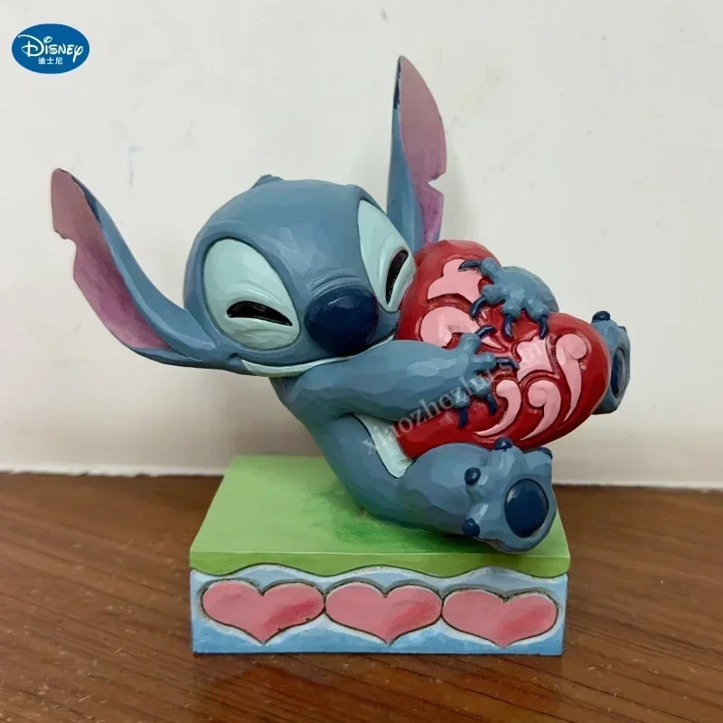 

Genuine Disney Stitch Love Stitch Handicraft Anime Figure Desktop Decoration Starry Baby Birthday Surprise Children'S Toy Gifts