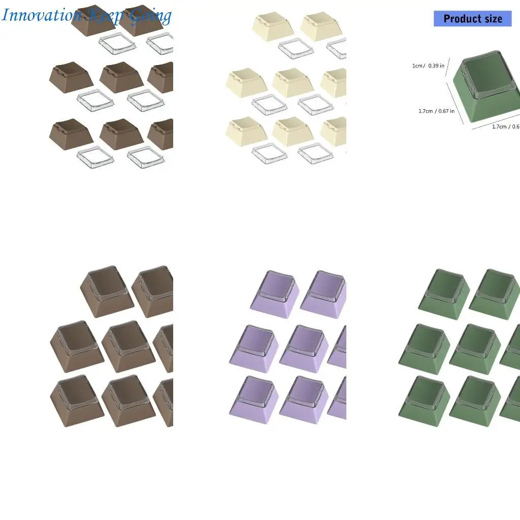 

E65C 8Pcs Profile Keycaps Optional Color for Mechanical Keyboards Enhancing Typing
