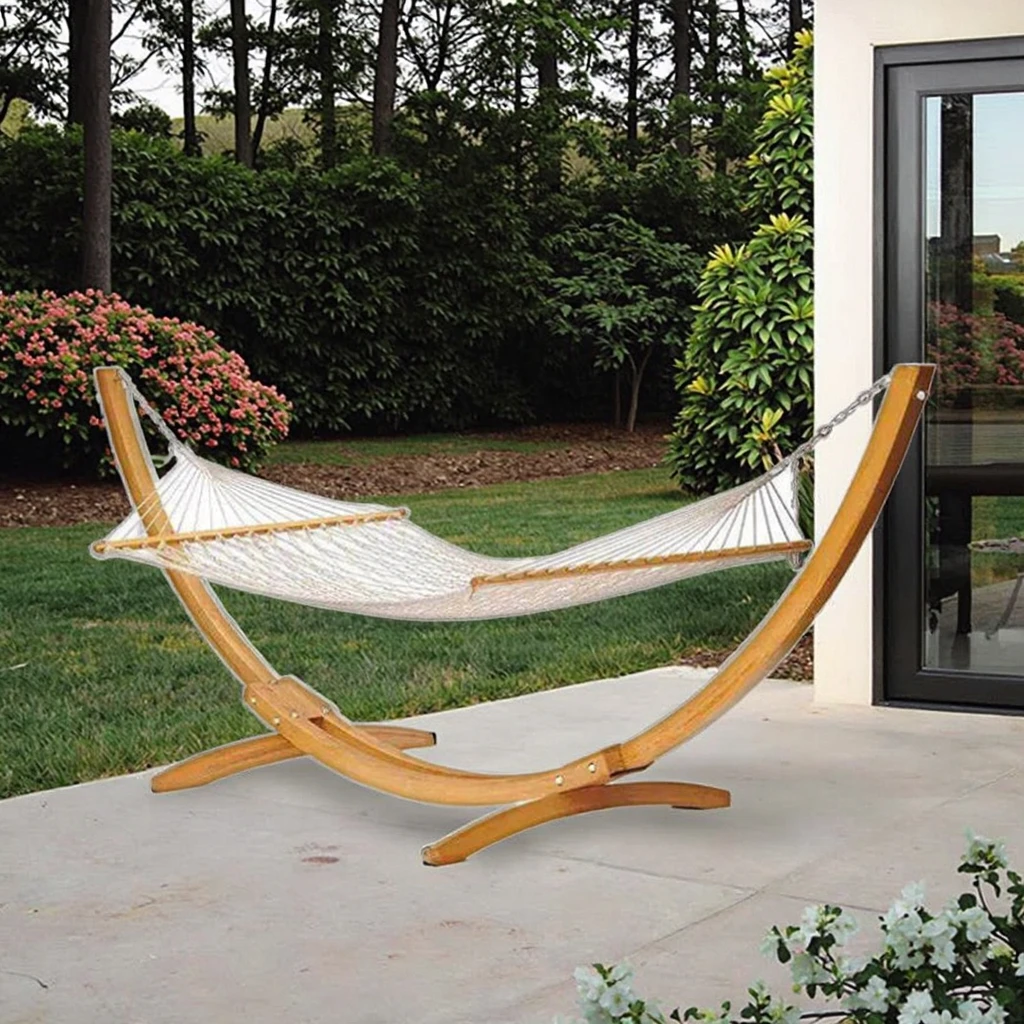 كرسي صالة تخييم محمول فاخر عالي الجودة في الهواء الطلق مصنع حديقة معلقة أرجوحة خشبية للفنادق