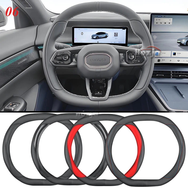 

Leather Car Steering Wheel Cover for Citroen C5X 2021 2022 2023 2024 Non-slip Auto Interior Accessories