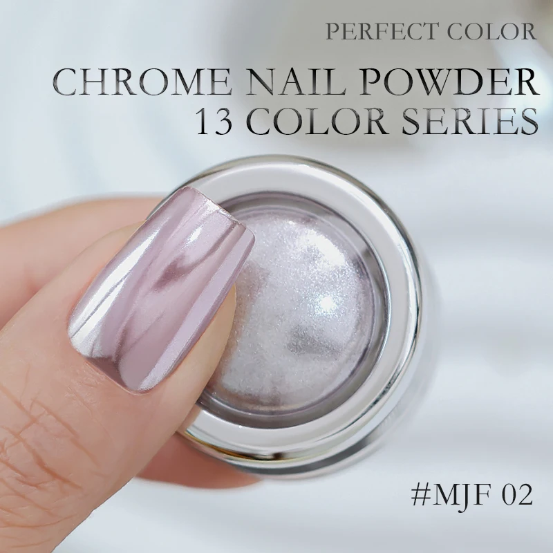 Chrom-Nagelpulver, 13-Farben-Serie, Spiegel-Metallic-Effekt, Premium-Salon-Nagelglitter, Maniküre-Pigmente für Nageldesign, 0,5 – Detail 16