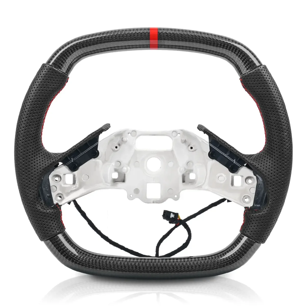 

Real Carbon Fiber Steering Wheel For Chevrolet Corvette C8 Stingray Z51 Z06 2020 2021 2022 2023 2024 Heated Leather Grips