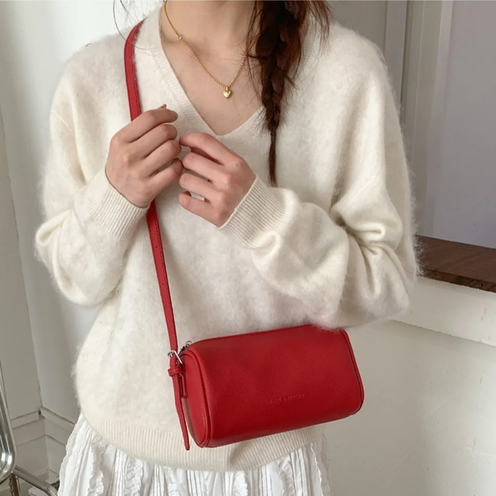 Korean Style Fashion Simple Handheld Bag Niche Premium Texture Versatile Shoulder Bag Exquisite Stylish Commuting Cross-body Bag